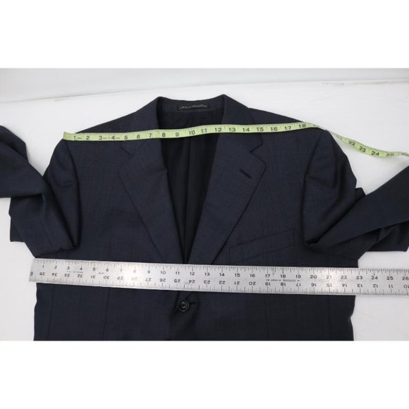 Ermenegildo Zegna sport coat Mens 42R Su Misura Trofeo‎ three button blue wool - Picture 7 of 13
